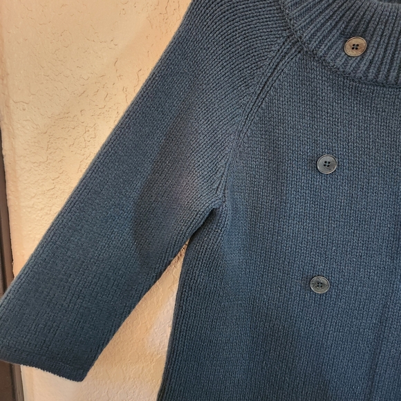 NWOT Talbots Wool Cashmere Blue Knit Double Breasted Cardigan Button Up Sweater - Picture 3 of 6